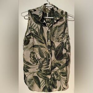 Green Women Sleeveless Blouse - H & M